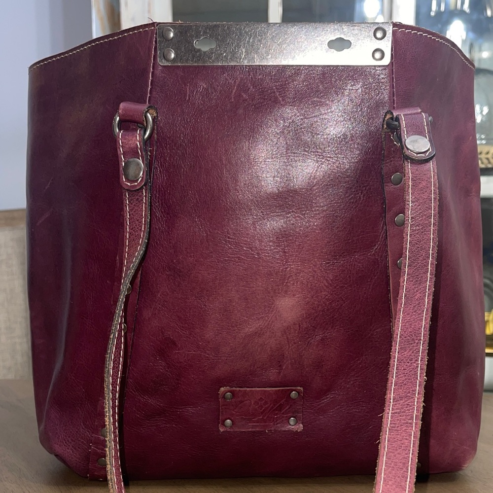 Patricia Nash Deep Purple Leather Tote